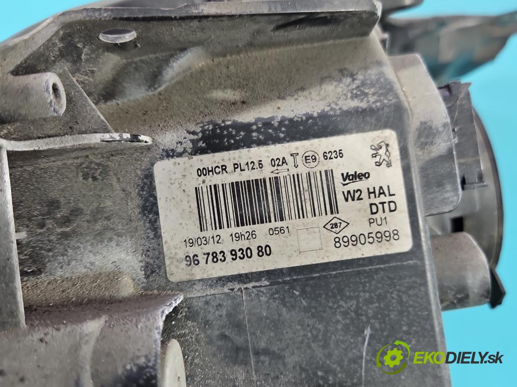 Peugeot 508 I 2010-2018 1.6 hdi 111KM manual 82 kW 1560 cm3 4- Reflektor: pravý 9678393080 (Svetlo predné pravé)