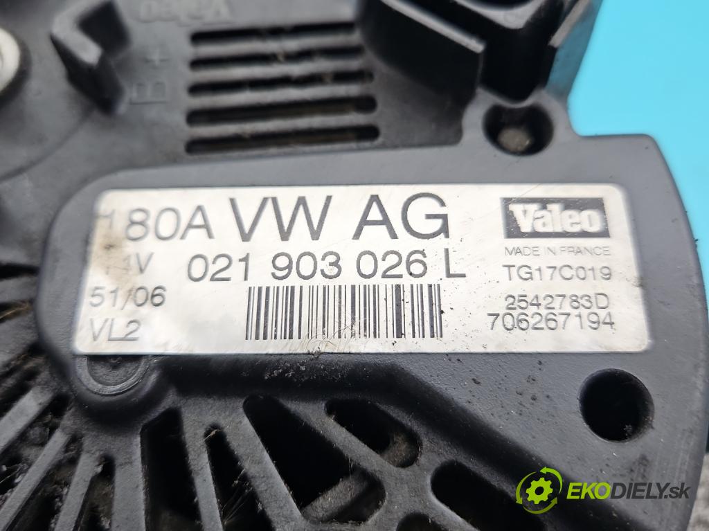Vw Passat B6 2005-2010 1.9 tdi 105 HP manual 77 kW 1896 cm3 5- Alternator 021903026L (Alternátor)