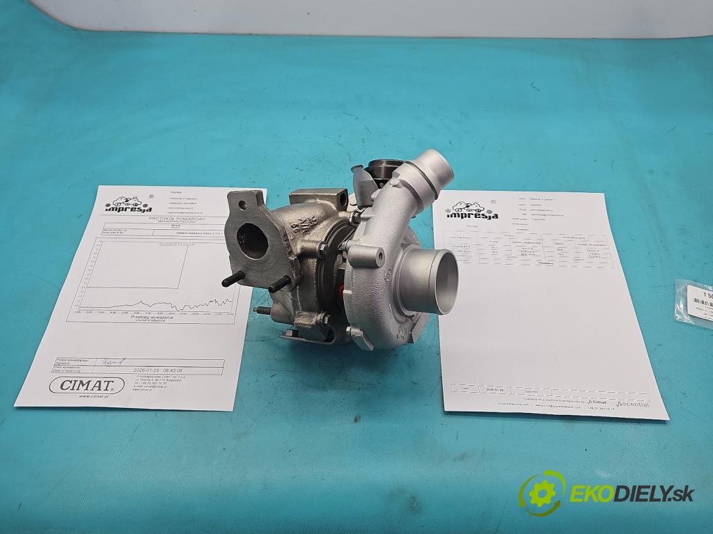 Nissan X-trail II T31 2008-2013 2.0 dci (M9R1850) 173KM manual 127 kW 1995 cm3 5- Turbodmychadlo repasováno 774833-2