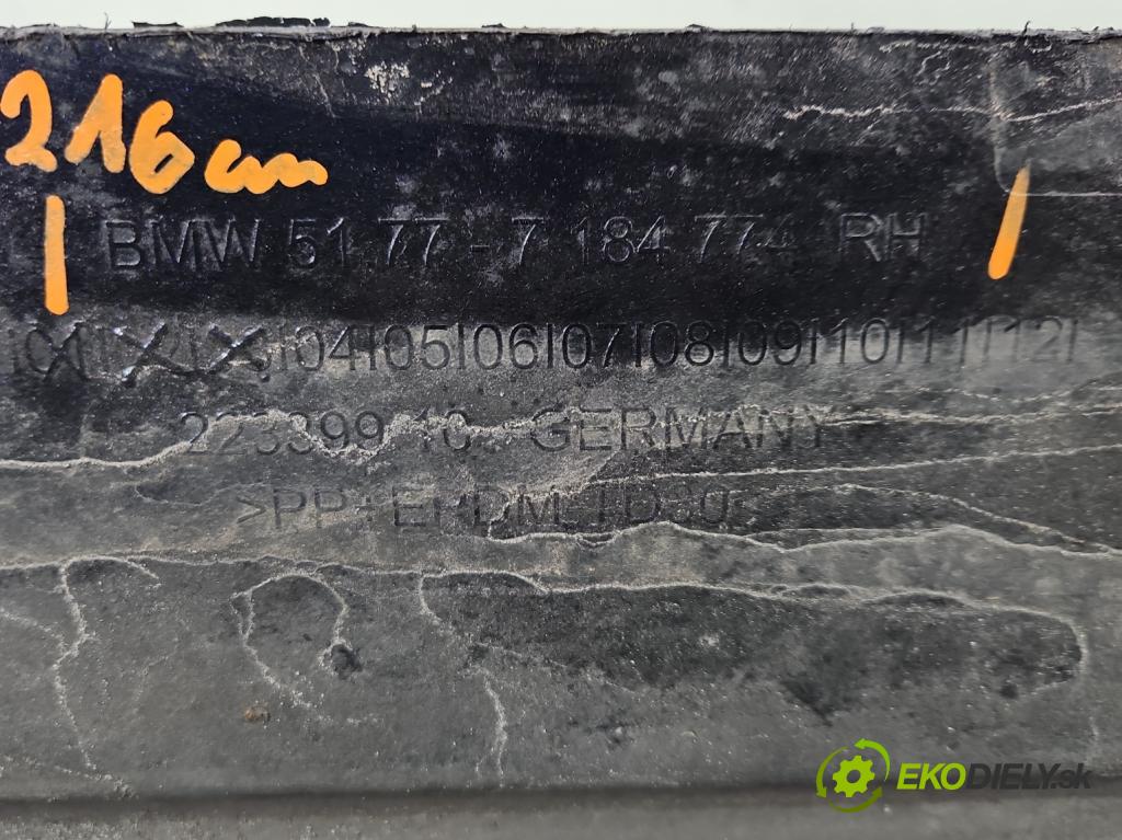 Bmw 5 F10 2010-2017 2.0b 184hp automatic 135 kW 1997 cm3 4- lišta práh: pravé 7184774 (Lišta prahová)