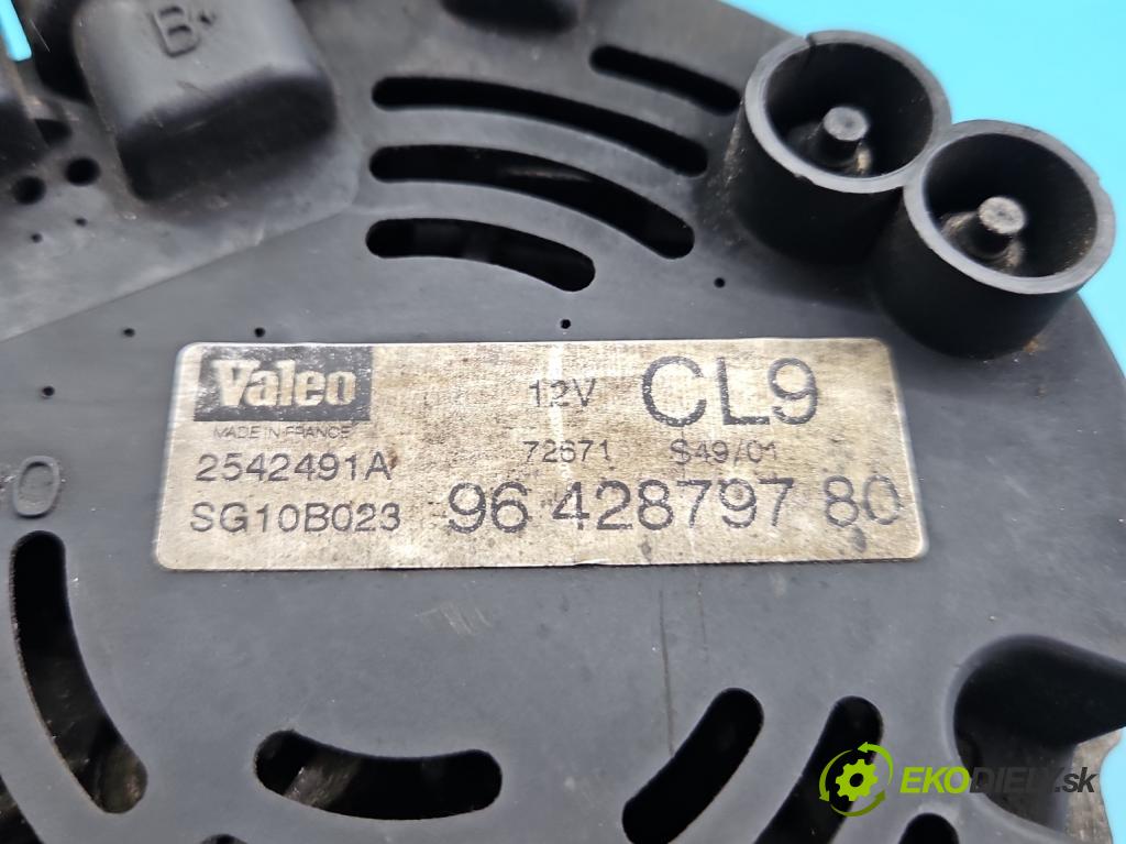 Peugeot 307 1.6 16V 109 HP manual 80 kW 1587 cm3 5- Alternator 9642879780 (Alternátor)