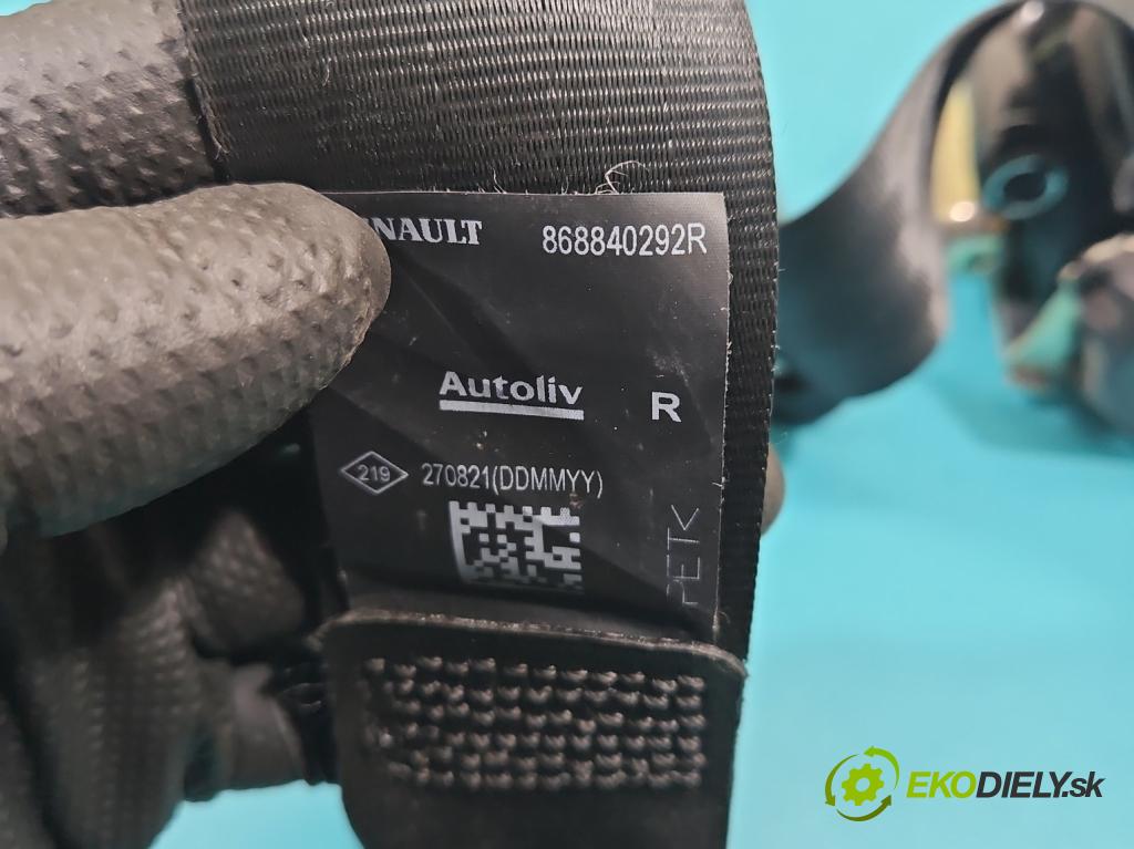 Dacia Sandero III 2020- 1.0 SCe: 480) 91 KM manual 67 kW 999 cm3 5- pas bezpečnosť: predné pravý 868840292R