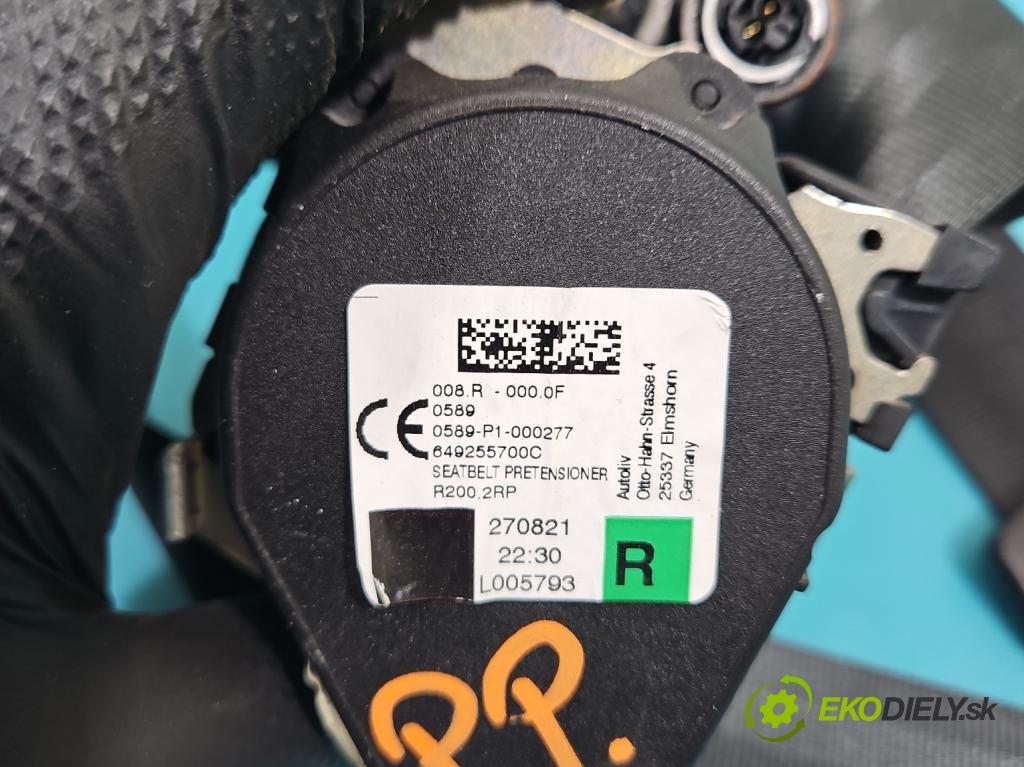 Dacia Sandero III 2020- 1.0 SCe: 480) 91 KM manual 67 kW 999 cm3 5- pas bezpečnosť: predné pravý 868840292R