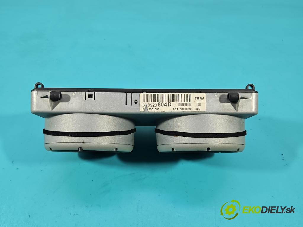 Vw Polo III 6N 1994-2001 1.0 mpi 50KM manual 37 kW 999 cm3 5- prístrojovka/ budíky 6N0920804D (Prístrojová doska)