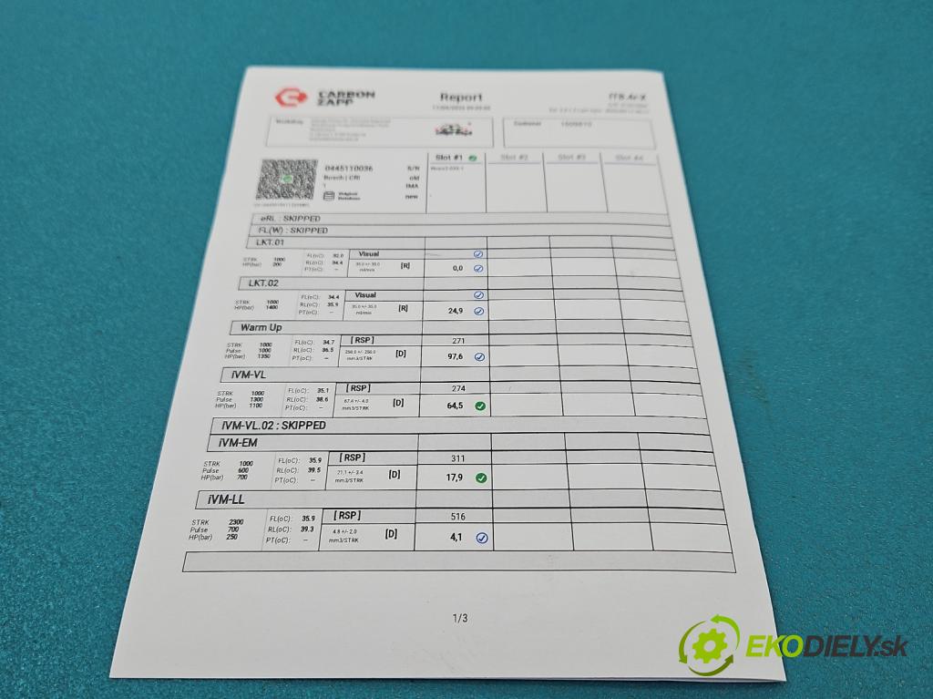 Citroen C5 I 2001-2008 2.2 hdi 133 HP manual 98 kW 2179 cm3 5- vstrek 0445110036 (Vstrekovač paliva)