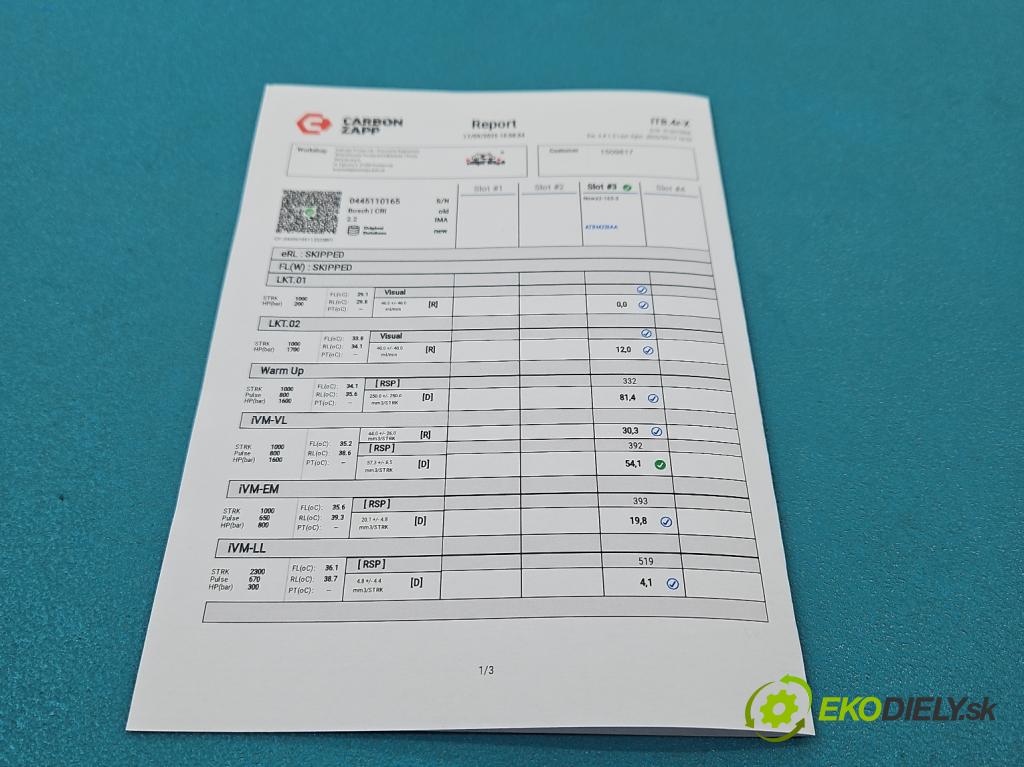 Saab 9-3 II 2002-2012 1.9 TiD 120 HP manual 88 kW 1910 cm3 4- vstrek 0445110165 (Vstrekovač paliva)