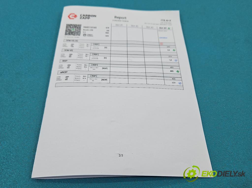 Saab 9-3 II 2002-2012 1.9 TiD 120 HP manual 88 kW 1910 cm3 4- vstrek 0445110165 (Vstrekovač paliva)