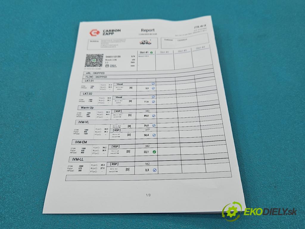 Opel Vectra C 2002-2008 1.9 cdti 150 HP manual 110 kW 1910 cm3 5- vstrek 0445110159 (Vstrekovač paliva)