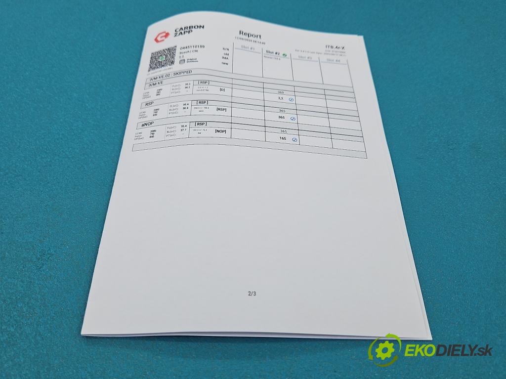 Opel Vectra C 2002-2008 1.9 cdti 150 HP manual 110 kW 1910 cm3 5- vstrek 0445110159 (Vstrekovač paliva)