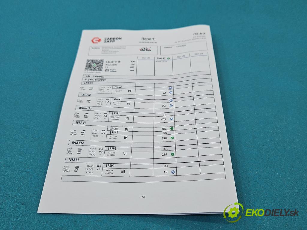 Opel Vectra C 2002-2008 1.9 cdti 150 HP manual 110 kW 1910 cm3 5- vstrek 0445110159 (Vstrekovač paliva)