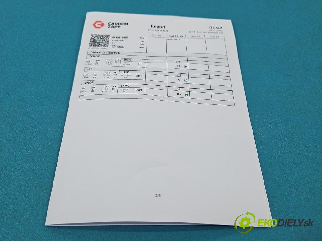 Opel Vectra C 2002-2008 1.9 cdti 150 HP manual 110 kW 1910 cm3 5- vstrek 0445110159 (Vstrekovač paliva)