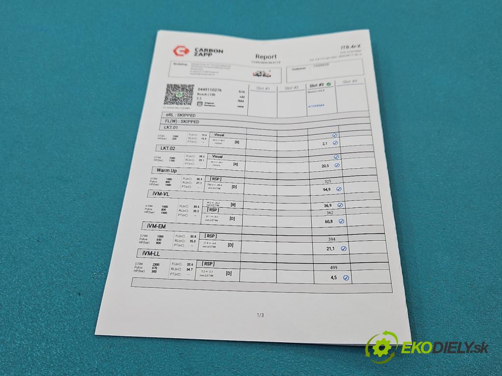 Opel Zafira B 2005-2014 1.9 cdti 120 HP manual 88 kW 1910 cm3 5- vstrek 0445110276 (Vstrekovač paliva)