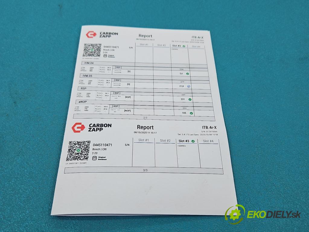 Skoda Superb III 2015-2024 2.0 tdi 190 HP automatic 140 kW 1968 cm3 5- vstrek 0445110471 (Vstrekovač paliva)