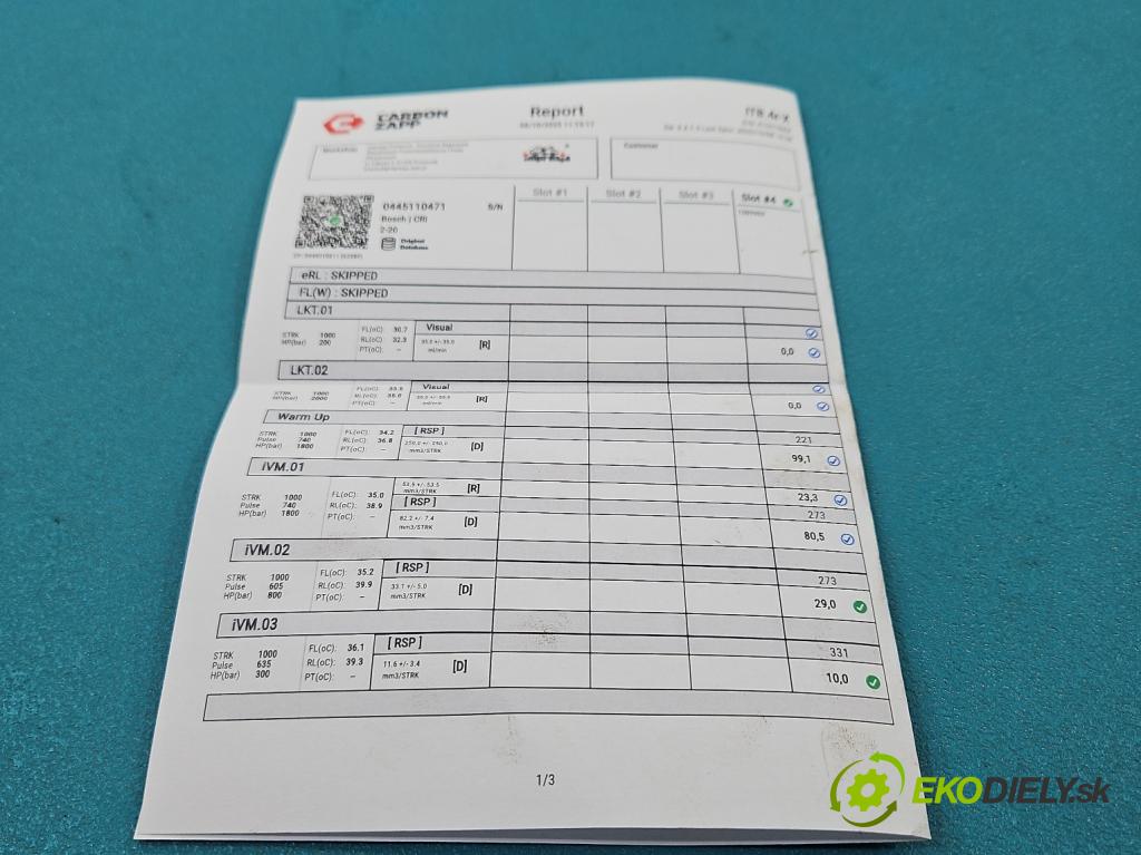 Skoda Superb III 2015-2024 2.0 tdi 190 HP automatic 140 kW 1968 cm3 5- vstrek 0445110471 (Vstrekovač paliva)