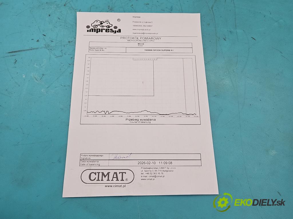 Skoda Superb III 2015-2024 2.0 tdi 190 hp automatic 140 kW 1968 cm3 5- Turbodmychadlo repasováno BV43D-9700543