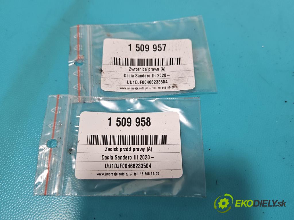 Dacia Sandero III 2020- 1.0 SCe: 480) 91 KM manual 67 kW 999 cm3 5- náboj pravé  (Náboj kolesa)