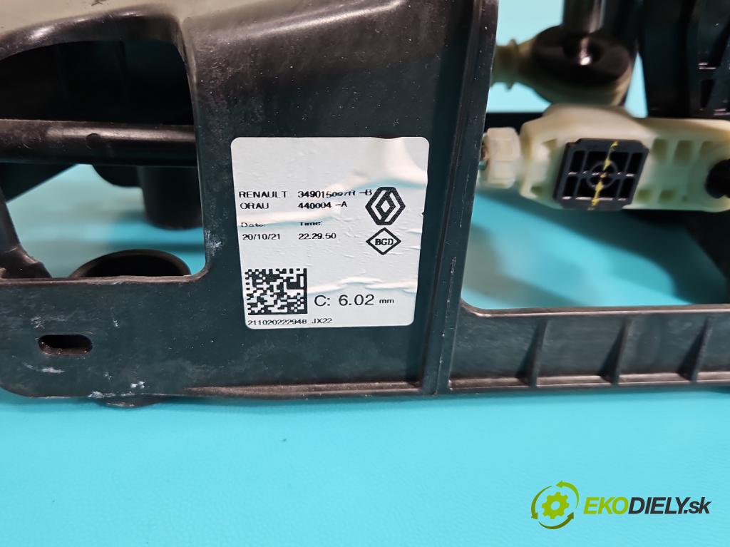 Dacia Sandero III 2020- 1.0 SCe: 480) 91 KM manual 67 kW 999 cm3 5- Páka: Změny: stupeň,rýchlosť 349015097R (Rýchlostná páka (kulisa))