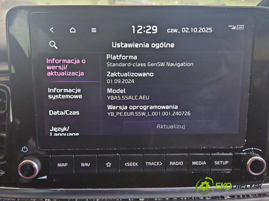 Kia Rio IV 2016-2023 1.2 16V 84KM manual 61.8 kW 1197 cm3 5- Radio originál 96560-H8400FHV