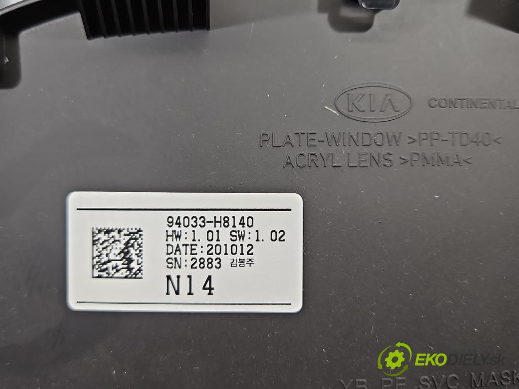 Kia Rio IV 2016-2023 1.2 16V 84KM manual 61.8 kW 1197 cm3 5- prístrojovka/ budíky 94033-H8140 (Prístrojová doska)