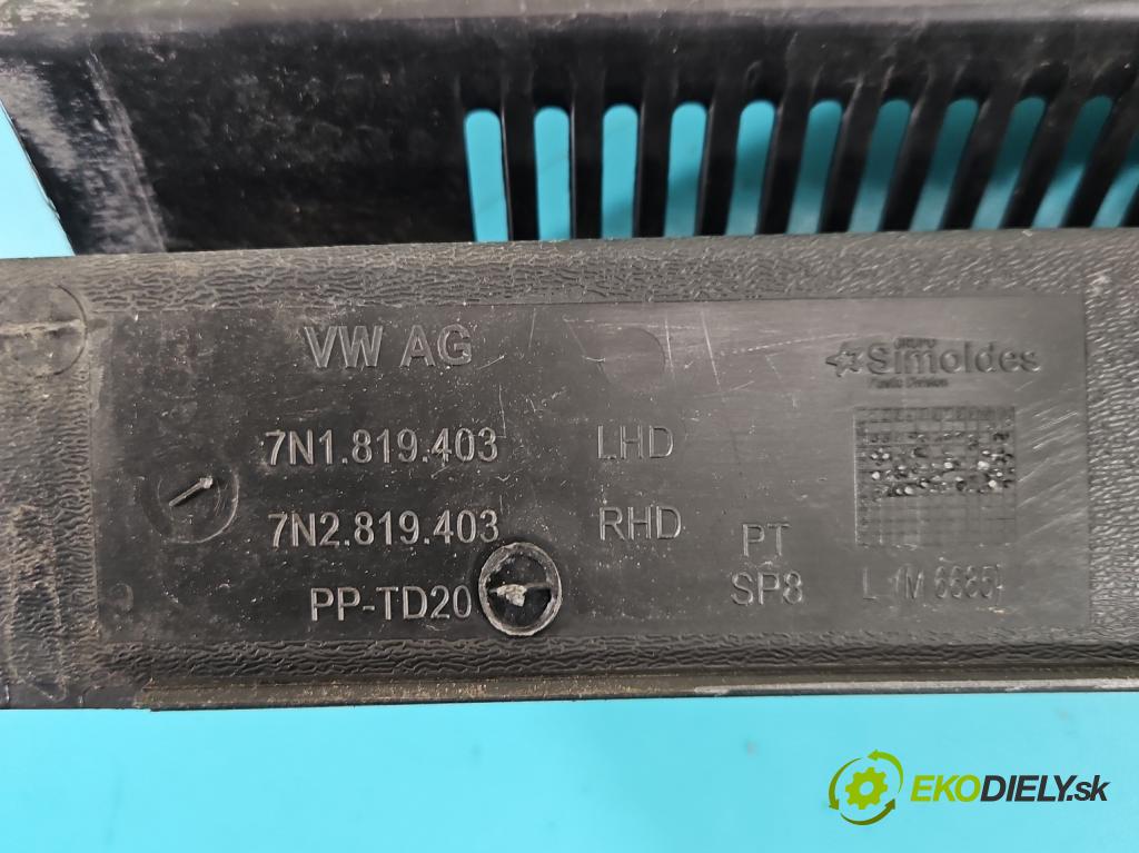 Vw Sharan II 2010-2022 2.0 tdi 177 HP automatic 130 kW 1968 cm3 5- torpédo 7N1819403 (Torpédo (plast pod čelným sklom))