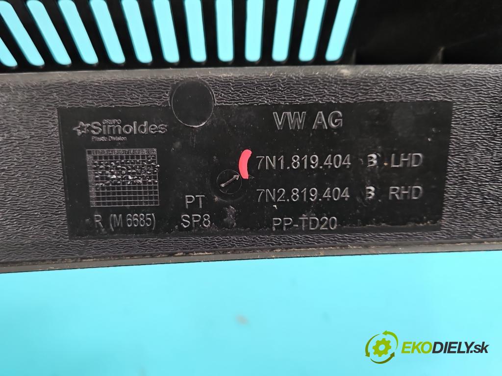 Vw Sharan II 2010-2022 2.0 tdi 177 HP automatic 130 kW 1968 cm3 5- torpédo 7N1819404 (Torpédo (plast pod čelným sklom))