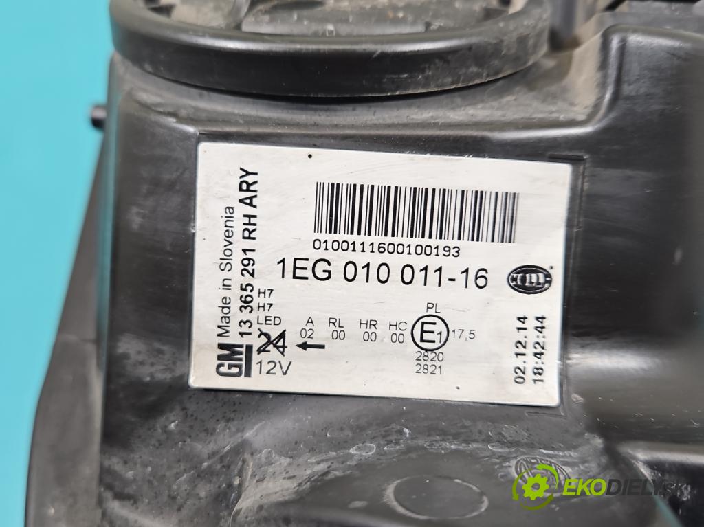 Opel Astra IV 2009-2015 1.6 16v 116 HP manual 85 kW 1598 cm3 5- Reflektor: pravý 13365291 (Svetlo predné pravé)