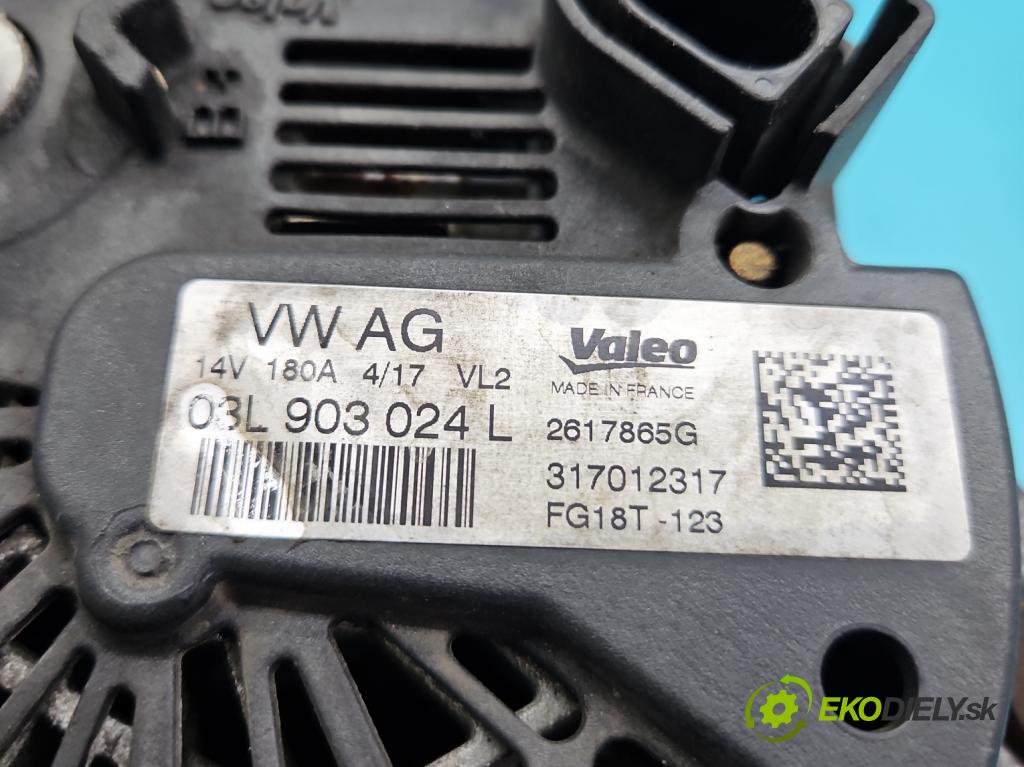 Skoda Superb III 2015-2024 2.0 tdi 190 HP automatic 140 kW 1968 cm3 5- Alternator 03L903024L (Alternátor)