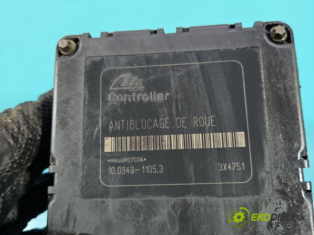 Peugeot 206 1.6 16V 109 HP manual 80 kW 1587 cm3 3- čerpadlo abs 9632539480 (Pumpa ABS)