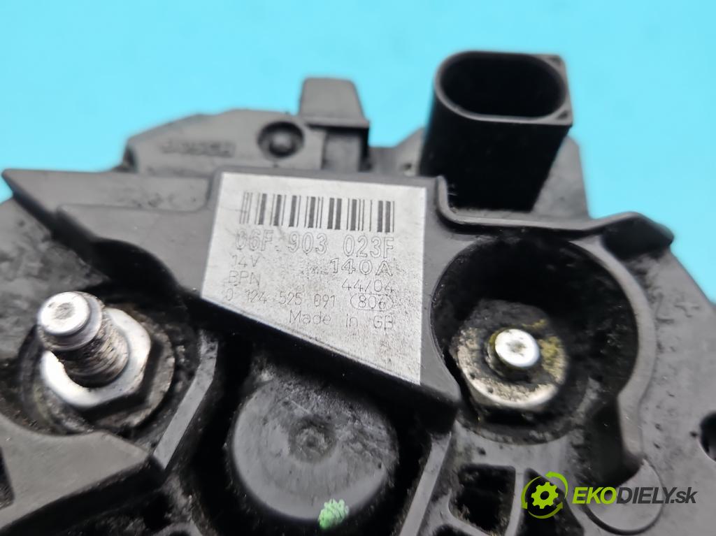 Audi A3 8P 2003-2012 2.0 tdi 140 HP manual 103 kW 1968 cm3 3- Alternator 06F903023F (Alternátor)