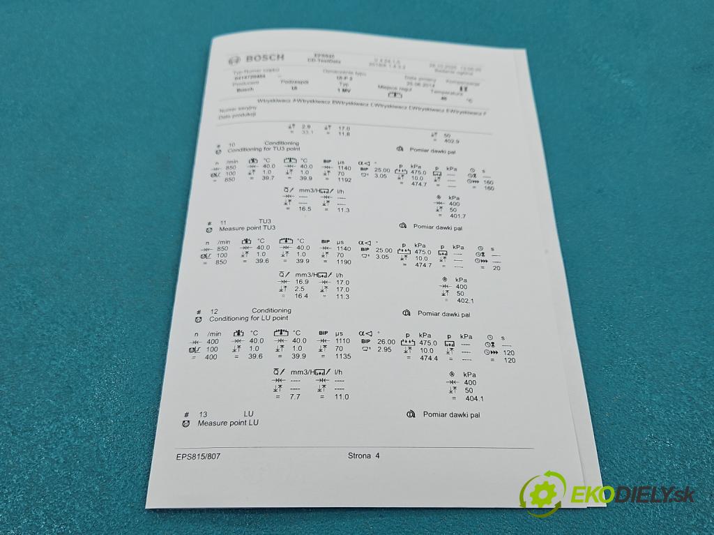 Audi A3 8P 2003-2012 2.0 tdi 140 HP manual 103 kW 1968 cm3 3- vstrekovacie čerpadlo 0414720404 (Vstrekovač paliva)