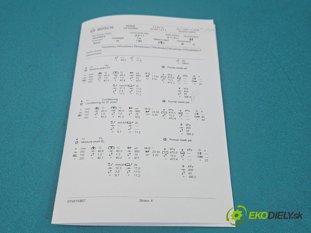 Vw Passat B5 1995-2005 1.9 tdi 131 HP manual 96 kW 1896 cm3 5- vstrekovacie čerpadlo 0414720216 (Vstrekovač paliva)