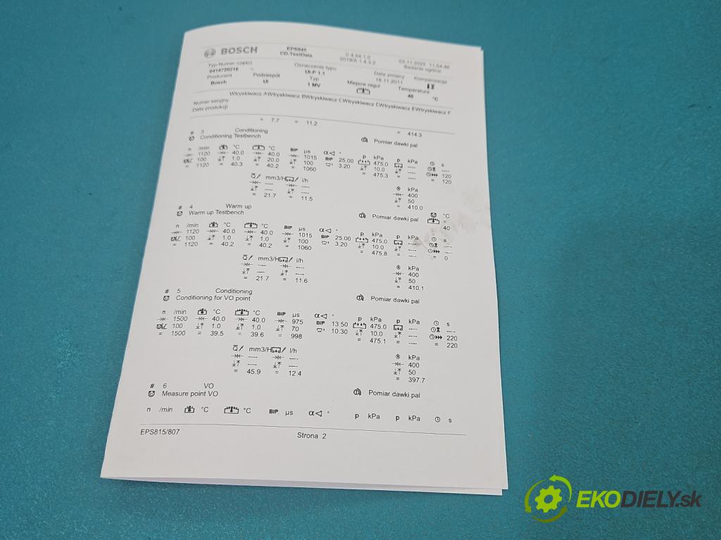 Vw Passat B5 1995-2005 1.9 tdi 131 HP manual 96 kW 1896 cm3 5- vstrekovacie čerpadlo 0414720216 (Vstrekovač paliva)