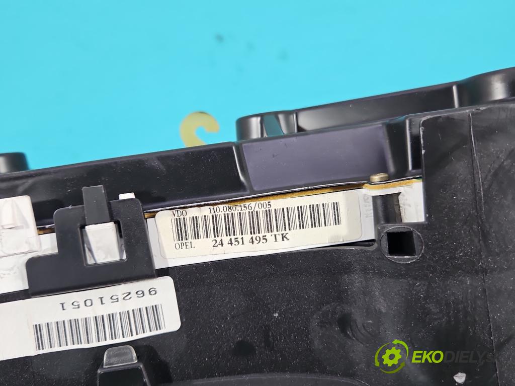 Opel Astra II 1998-2009 1.4 16V 90 HP manual 66 kW 1389 cm3 5- prístrojovka/ budíky 24451495TK (Prístrojová doska)