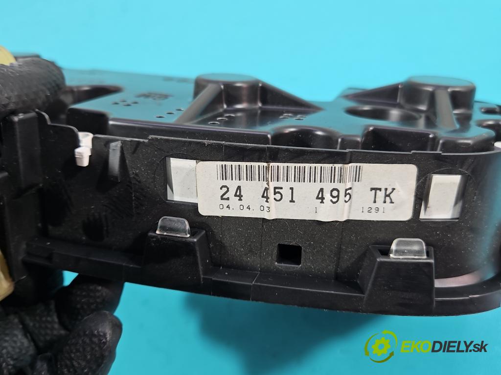 Opel Astra II 1998-2009 1.4 16V 90 HP manual 66 kW 1389 cm3 5- prístrojovka/ budíky 24451495TK (Prístrojová doska)