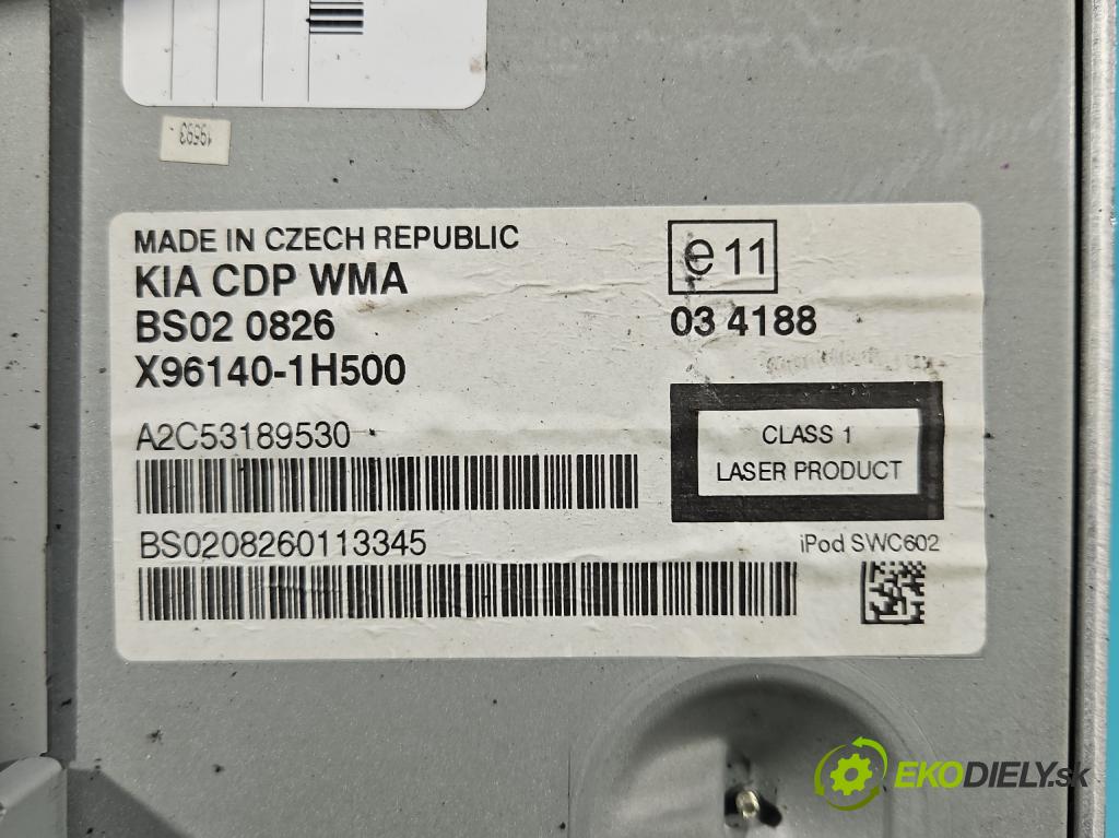 Kia Ceed I 2006-2012 1.4 16V 109 HP manual 80 kW 1396 cm3 5- Radio originál X96140-1H500