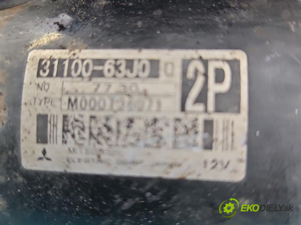 Suzuki Swift Mk6 2005-2010 1.3 16V (M13A) 92 HP manual 68 kW 1328 cm3 5- štartér 31100-63J0 (Štartér)