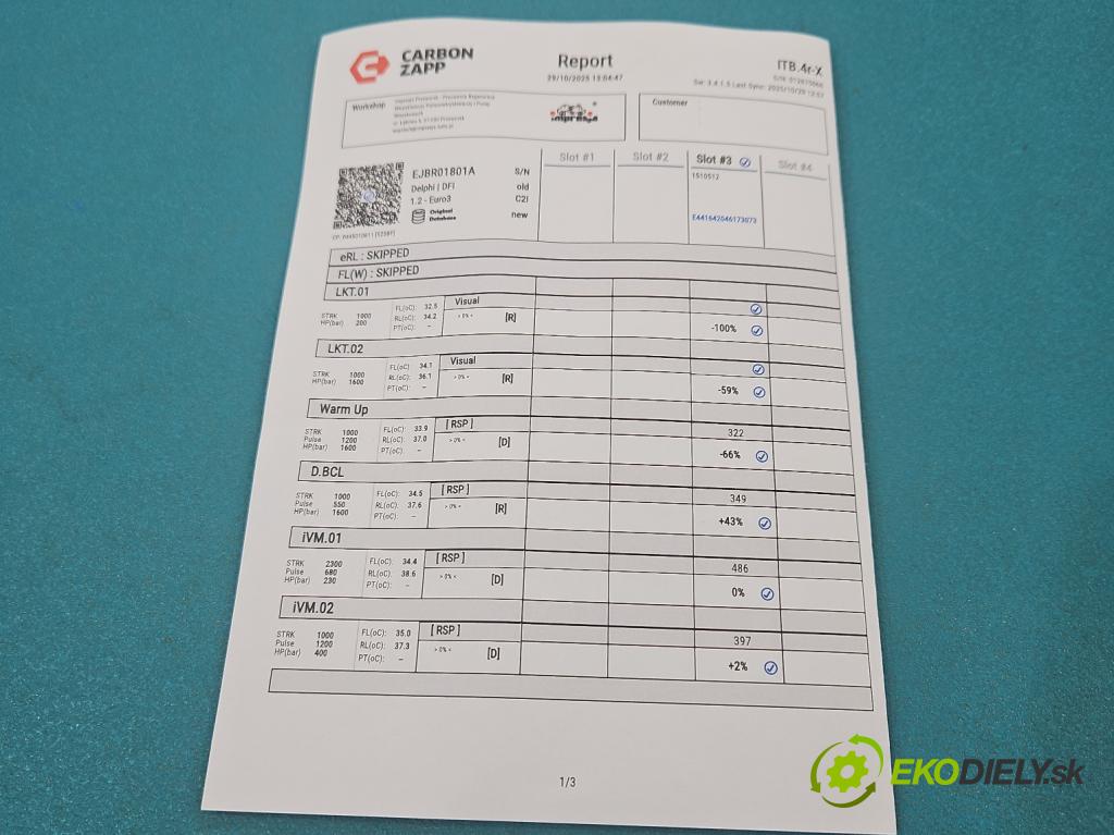 Renault Megane II 2003-2008 1.5 dci 82 HP manual 60 kW 1461 cm3 5- vstrek EJBR01801A (Vstrekovač paliva)