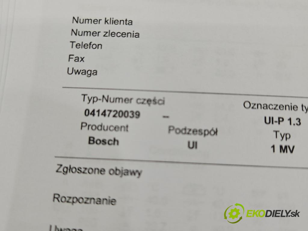 Vw Golf IV 1997-2003 1.9 tdi 131 HP automatic 96 kW 1896 cm3 5- vstrekovacie čerpadlo 0414720039 (Vstrekovač paliva)