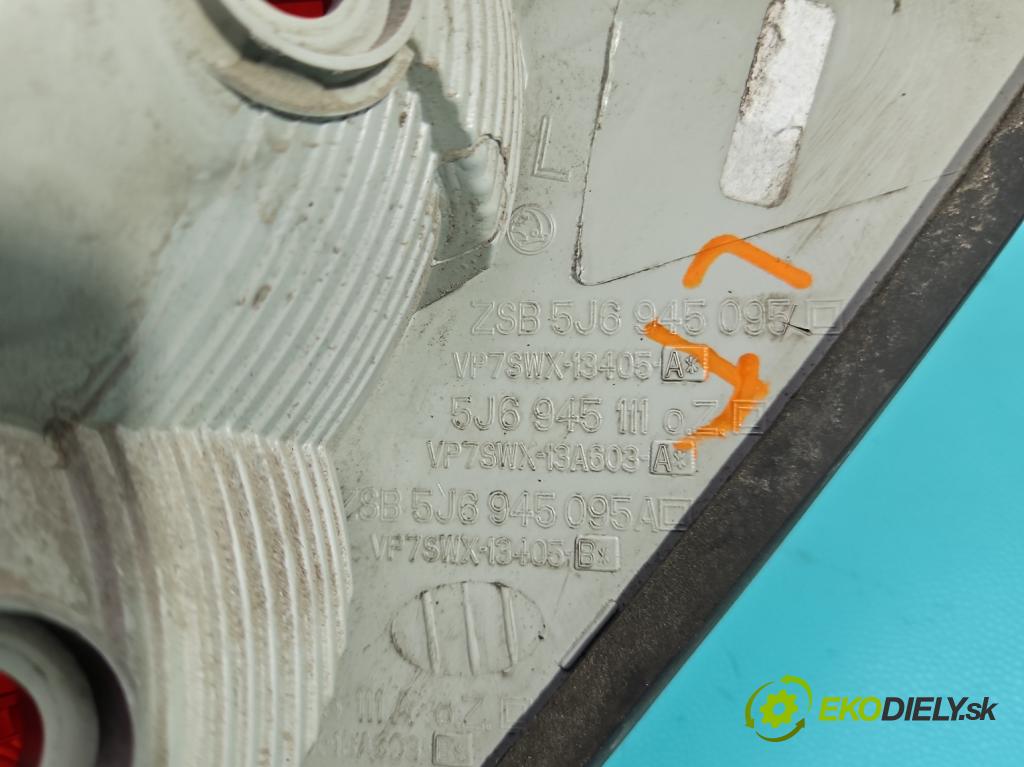 Skoda Fabia II 2007-2014 1.2 12V 69KM manual 51 kW 1198 cm3 5- svetlo / reflektor zadné ľavé 5J6945095 (Kľučka dverí ostatné)