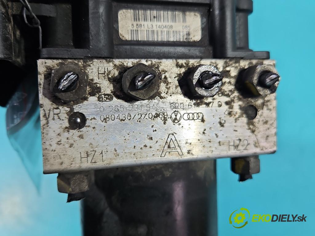 Skoda Fabia II 2007-2014 1.2 12V 69KM manual 51 kW 1198 cm3 5- čerpadlo abs 0265231945 (Pumpa ABS)