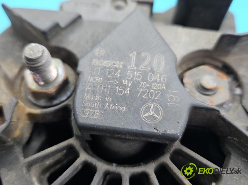 Mercedes C W203 2000-2007 2.0 kompressor 163 HP manual 120 kW 1998 cm3 3- Alternator 0124515046 (Alternátor)