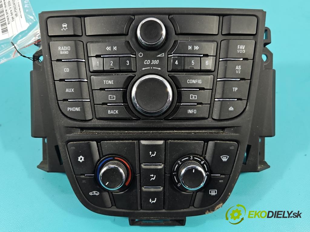 Opel Astra IV 2009-2015 1.6 16v 116 hp manual 85 kW 1598 cm3 5- palubní deska panel topení 13435154