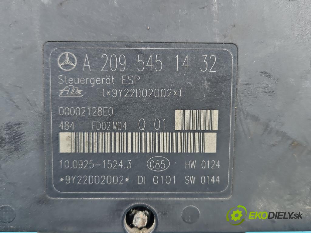 Mercedes C W203 2000-2007 2.0 kompressor 163 hp manual 120 kW 1998 cm3 3- čerpadlo abs A0044315412 (Pumpa ABS)