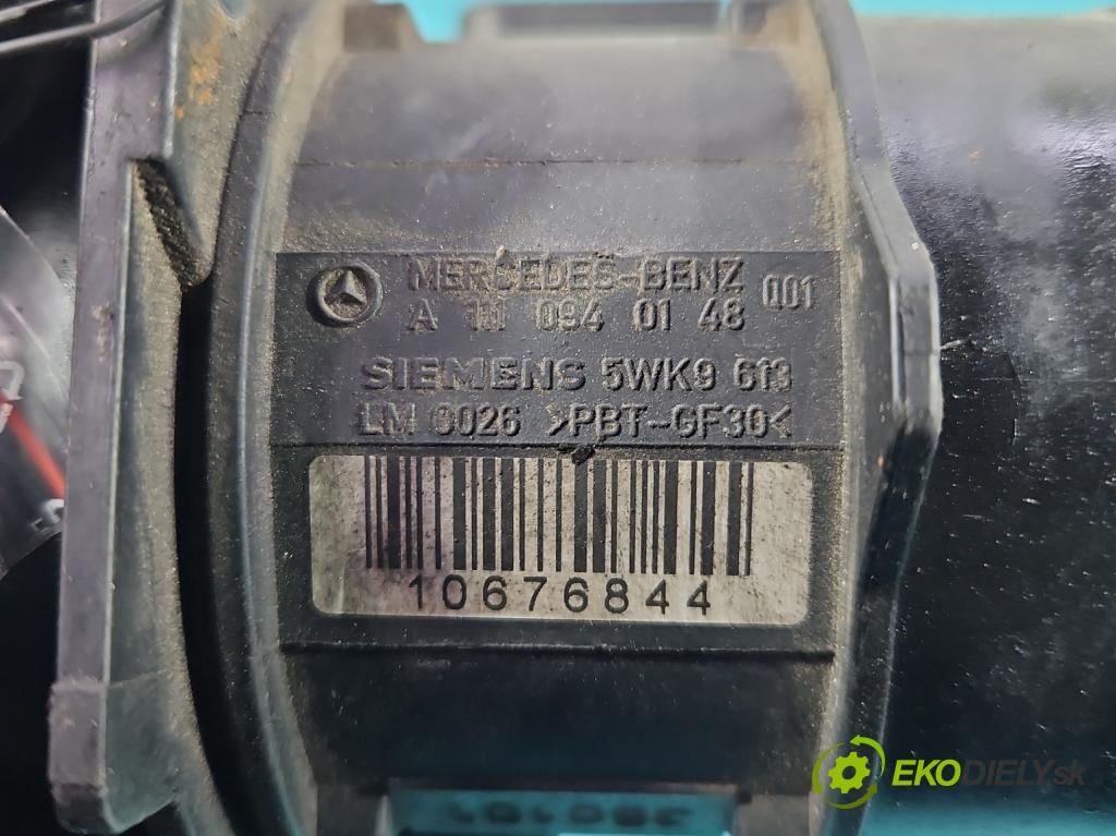 Mercedes C W203 2000-2007 2.0 kompressor 163 HP manual 120 kW 1998 cm3 3- průtokoměr: A1110940148 (Váha vzduchu)