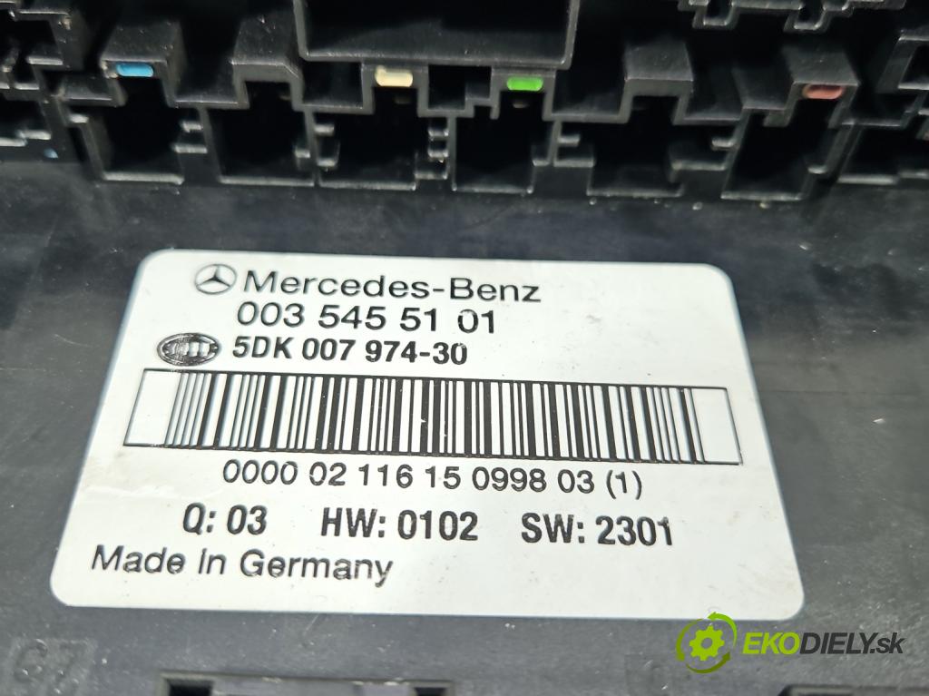 Mercedes C W203 2000-2007 2.0 kompressor 163 HP manual 120 kW 1998 cm3 3- skrinka poistka 0035455101 (Poistková skrinka)