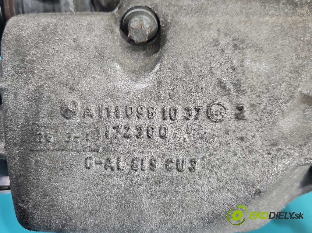 Mercedes C W203 2000-2007 2.0 kompressor 163 HP manual 120 kW 1998 cm3 3- turbodúchadlo, turbo A1110981037 (Turbodúchadlo (kompletné))