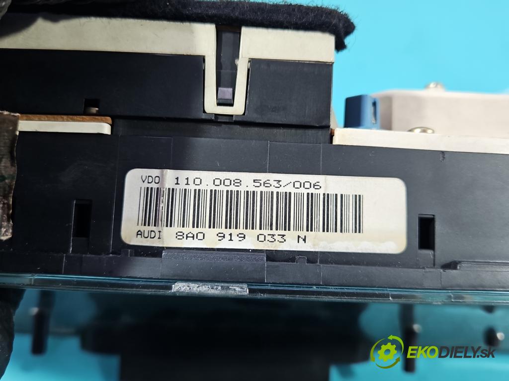 Audi 80 B4 1991-1994 1.9 tdi 90 HP manual 66 kW 1896 cm3 5- prístrojovka/ budíky 8A0919033N (Prístrojová doska)