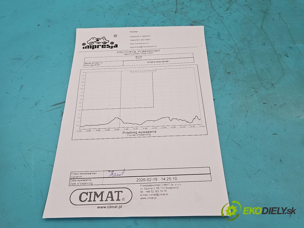 Audi 80 B4 1991-1994 1.9 tdi 90 hp manual 66 kW 1896 cm3 5- Turbodmychadlo repasováno 454082-1