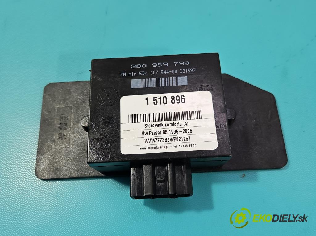 Vw Passat B5 1995-2005 1.8 20V 125 HP manual 92 kW 1781 cm3 4- riadiaca jednotka komfortu 3B0959799