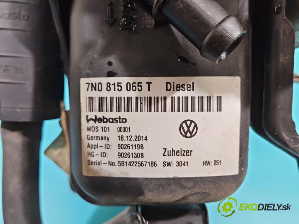 Vw Sharan II 2010-2022 2.0 tdi 177 HP automatic 130 kW 1968 cm3 5- Webasto 7N0815065T (Webasto (nezávislé kúrenie))